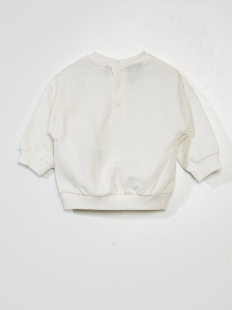 Sweat en molleton 'Snoopy' Blanc - Kiabi