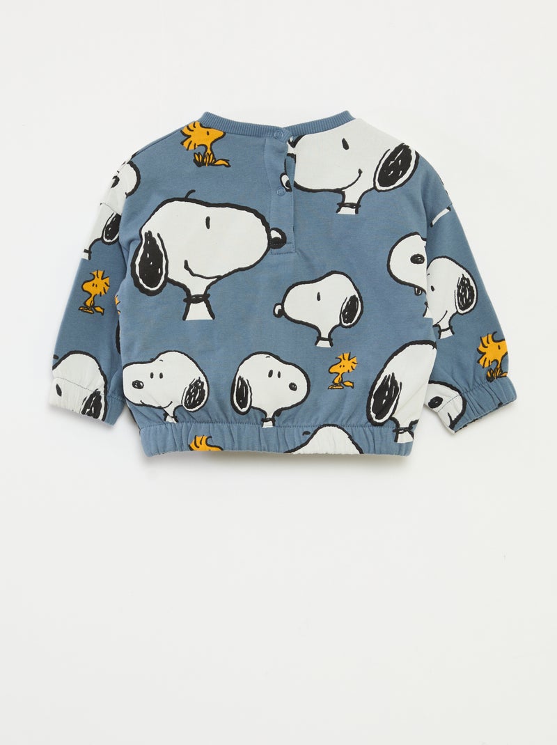 Sweat en molleton 'Snoopy' Bleu - Kiabi