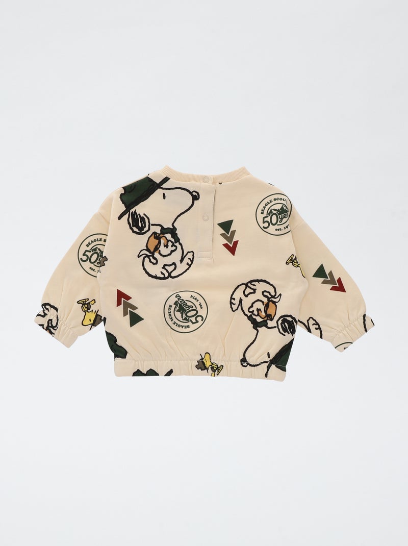 Sweat en molleton 'Snoopy' Gris - Kiabi