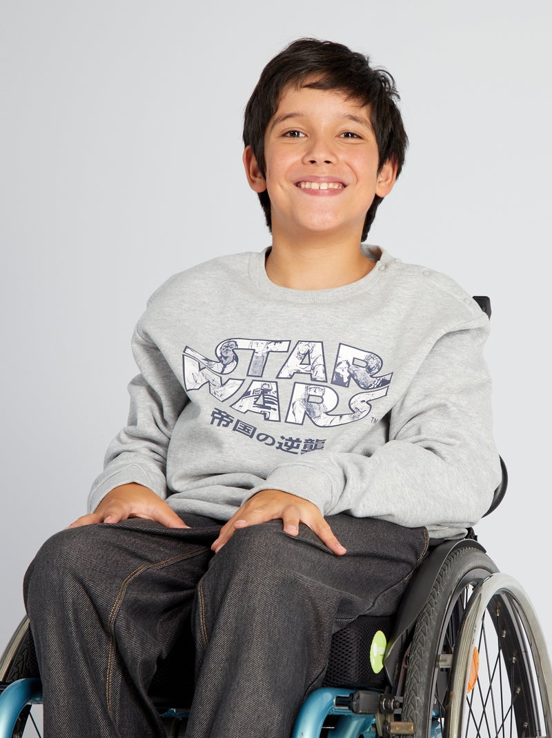 Sweat en molleton 'Star Wars' - So Easy Gris - Kiabi