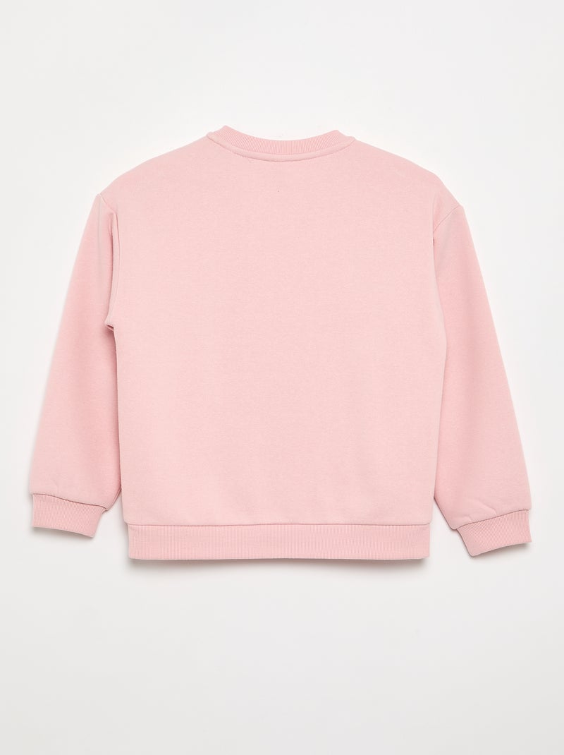 Sweat en molleton 'Stitch' - collection facile à enfiler Rose - Kiabi