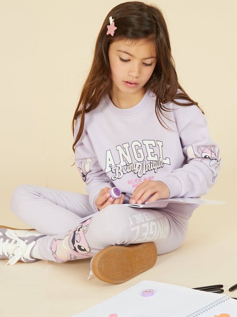 Sweat en molleton 'Stitch' Bleu - Kiabi