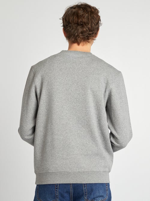 Sweat en molleton uni à col rond - Kiabi