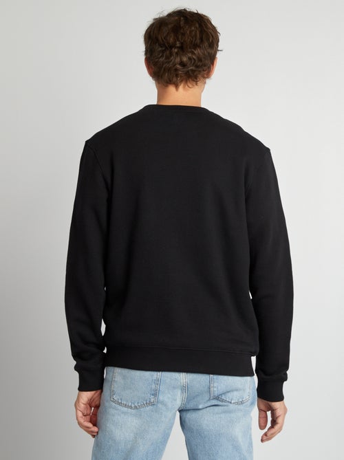 Sweat en molleton uni à col rond - Kiabi