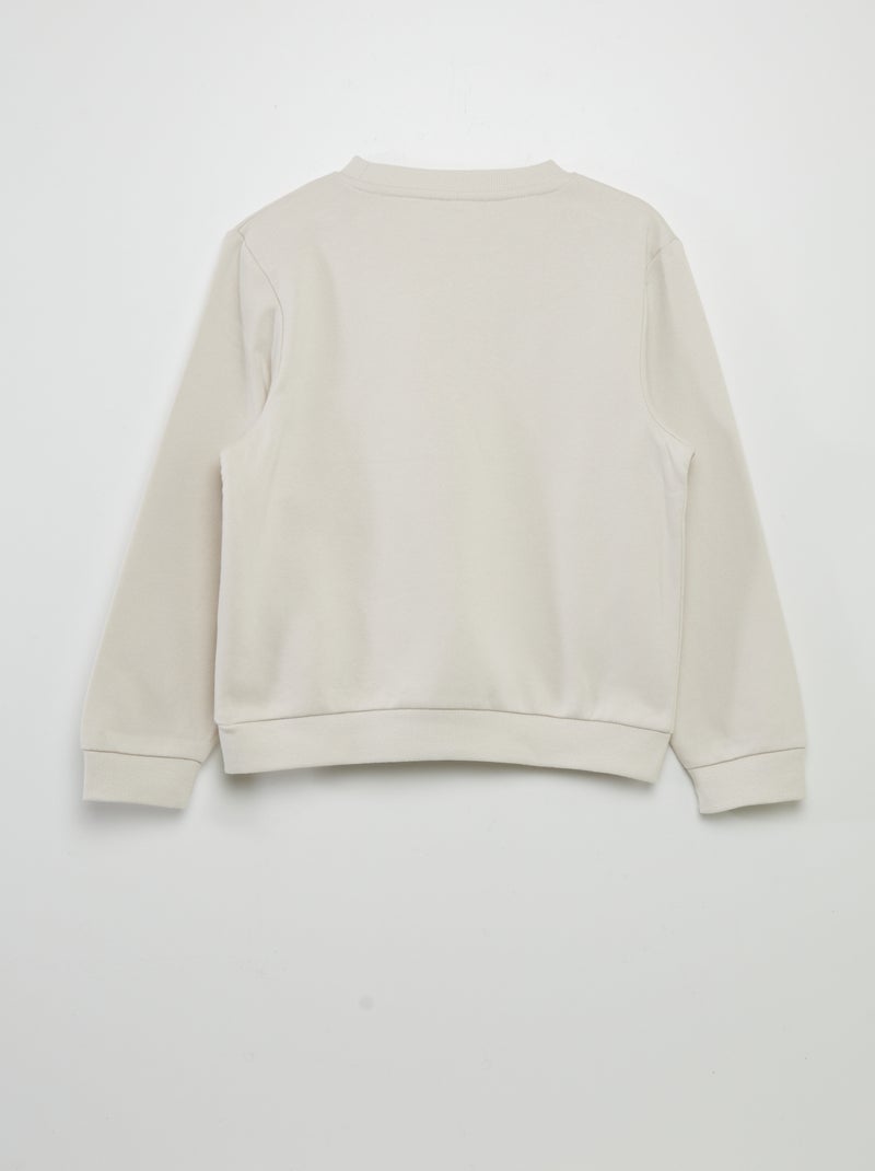 Sweat en molleton uni Blanc - Kiabi
