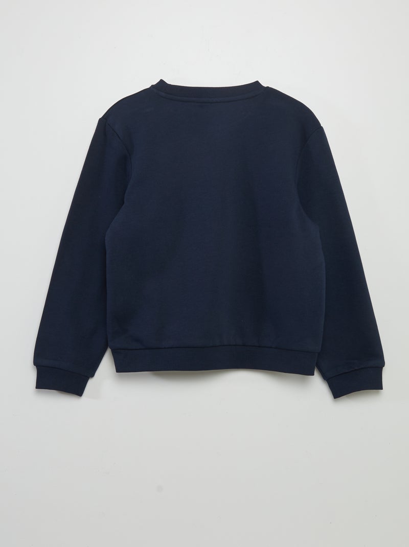 Sweat en molleton uni bleu marine - Kiabi