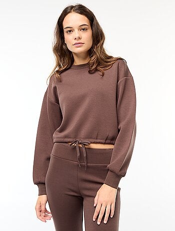 Sweat en molleton uni doux et chaud