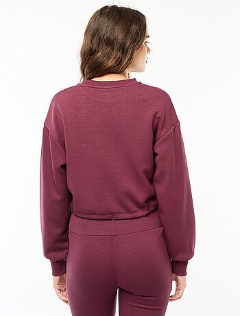 Sweat en molleton uni doux et chaud