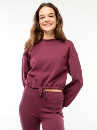 Sweat en molleton uni doux et chaud