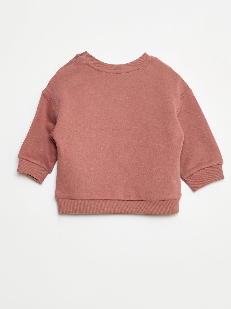 Sweat en molleton uni Marron - Kiabi