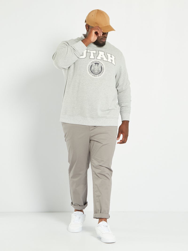 Sweat en molleton 'UTAH' Gris - Kiabi
