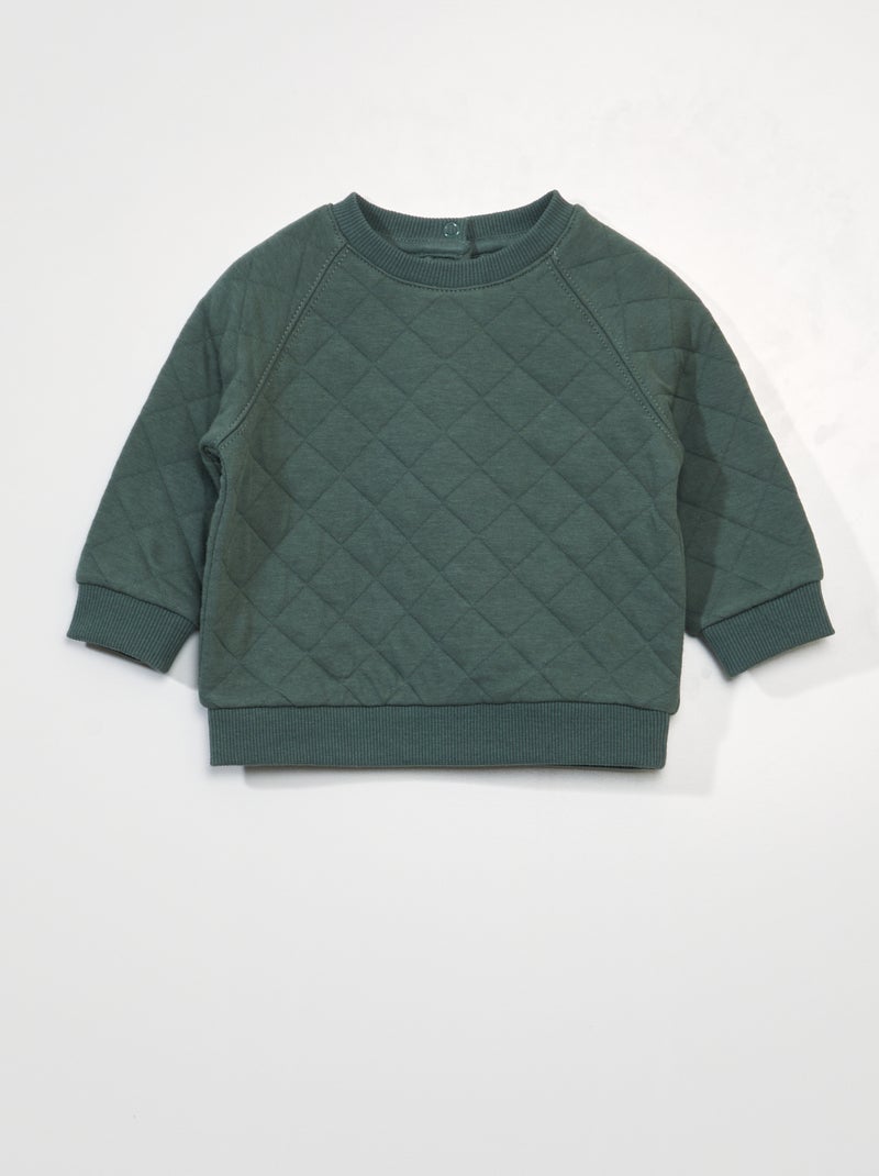 Sweat en molleton Vert - Kiabi