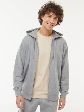 Sweat en molleton zippé à capuche