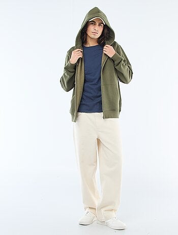 Sweat en molleton zippé à capuche