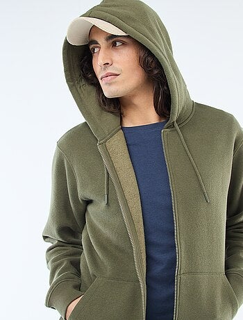 Sweat en molleton zippé à capuche