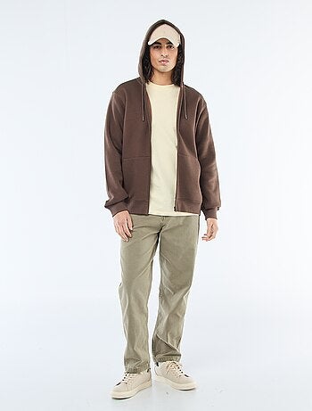 Sweat en molleton zippé à capuche