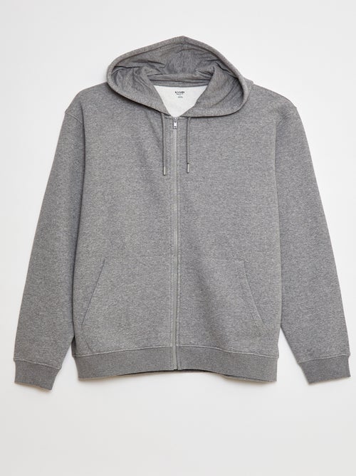 Sweat en molleton zippé et à capuche - Kiabi