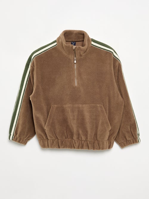Sweat en polaire avec col camionneur - Kiabi Sweat en polaire avec col camionneur - Kiabi