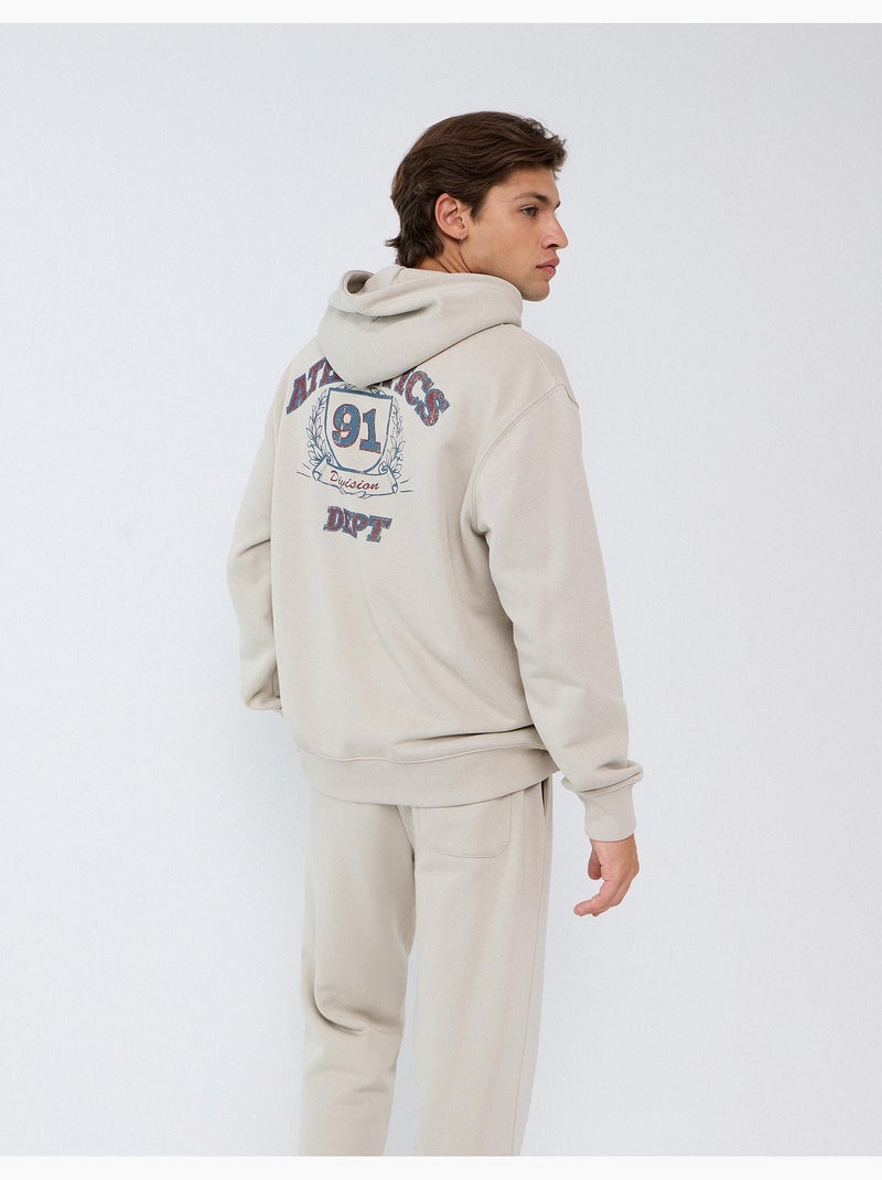 Sweat en polaire imprimé, mo fashion Beige - Kiabi