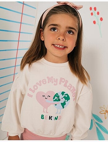 Sweat en polaire imprimé, mo fashion