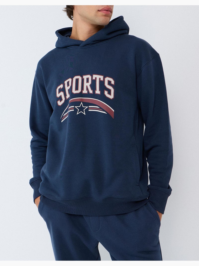 Sweat en polaire imprimé, mo fashion Bleu - Kiabi