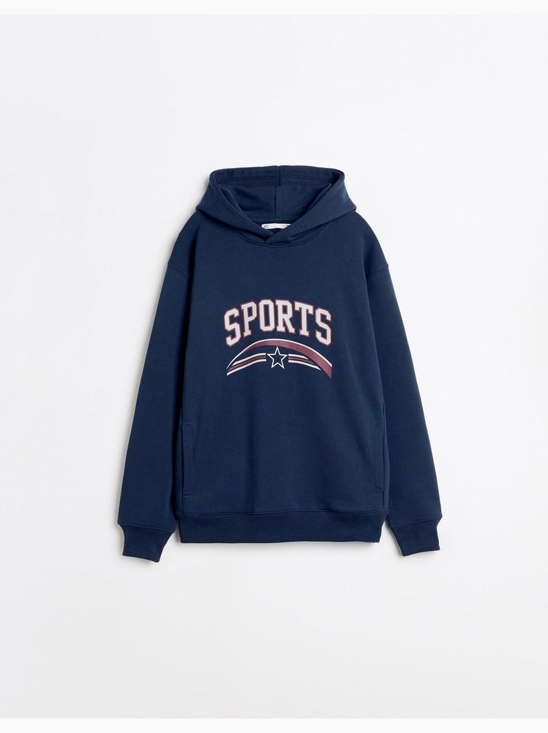 Sweat en polaire imprimé, mo fashion Bleu - Kiabi