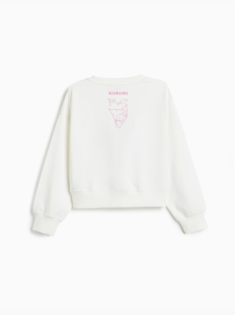 Sweat en polaire 'kuromi', mo fashion Blanc - Kiabi