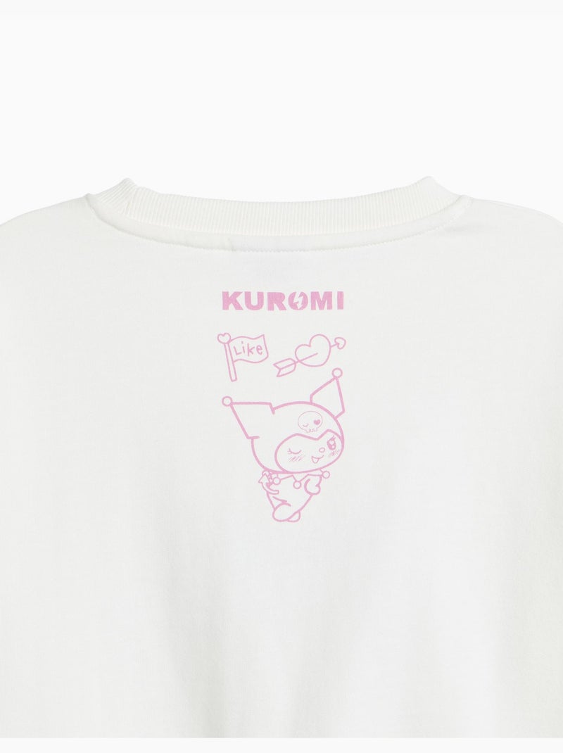 Sweat en polaire 'kuromi', mo fashion Blanc - Kiabi
