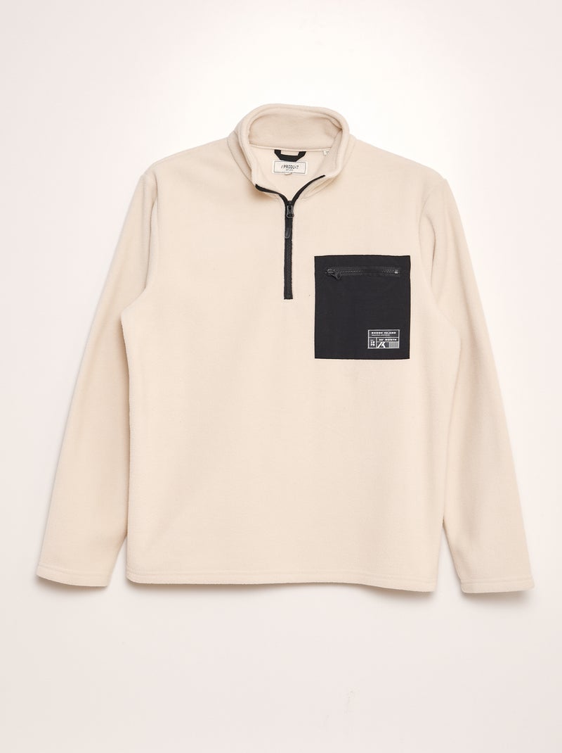 Sweat en polaire 'Produkt' Beige - Kiabi