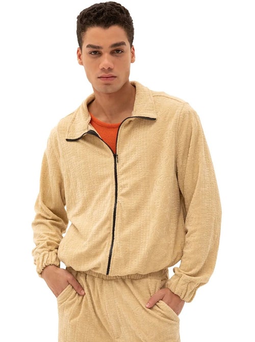 Sweat en velours zippé pour homme giesto - Kiabi Sweat en velours zippé pour homme giesto - Kiabi