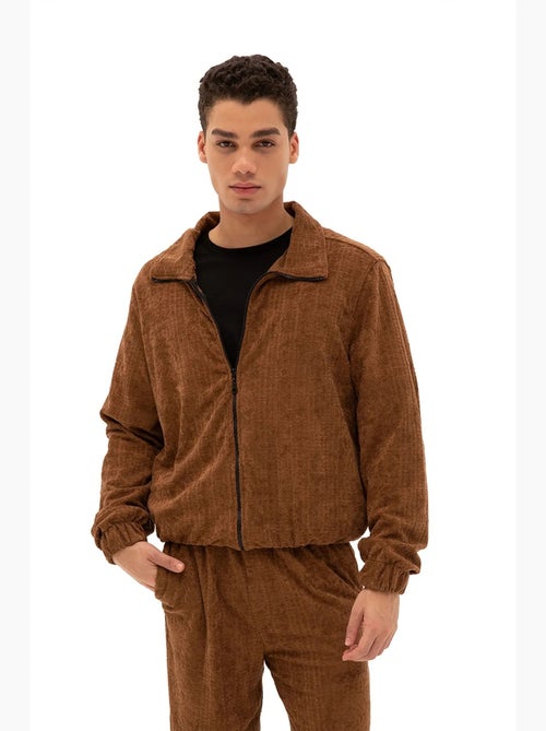 Sweat en velours zippé pour homme giesto - Kiabi