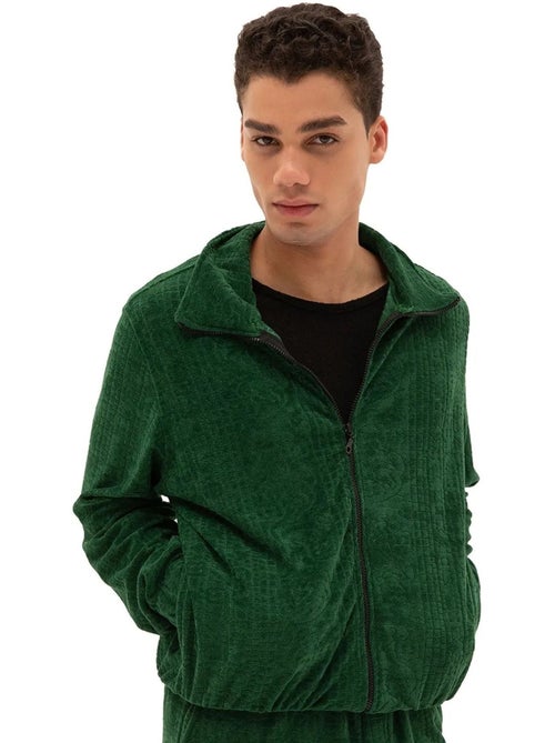 Sweat en velours zippé pour homme giesto - Kiabi