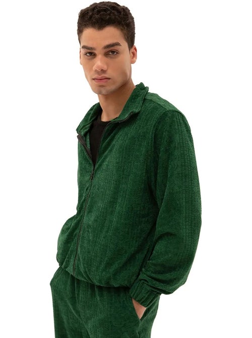 Sweat en velours zippé pour homme giesto - Kiabi