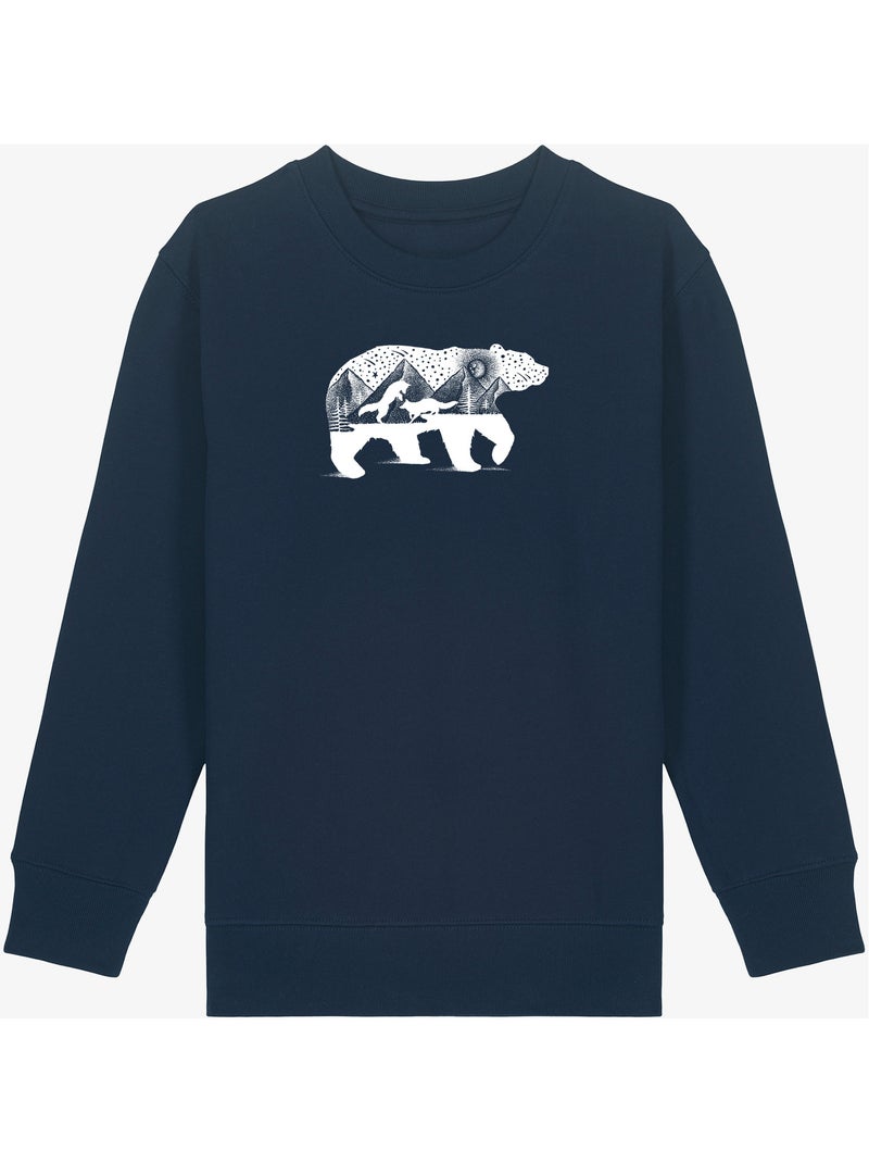 Sweat Enfant BEAR AND FOXES Bleu marine - Kiabi