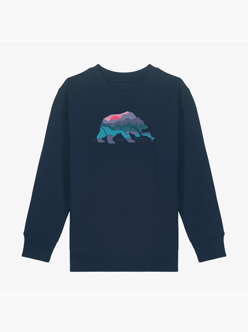 Sweat Enfant BEAR COUNTRY Bleu marine - Kiabi
