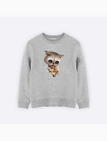 Sweat Enfant CAT LOVES PIZZA
