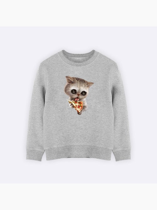 Sweat Enfant CAT LOVES PIZZA - Kiabi