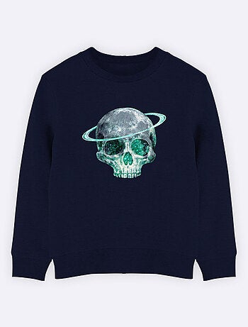 Sweat Enfant COSMIC SKULL GREEN