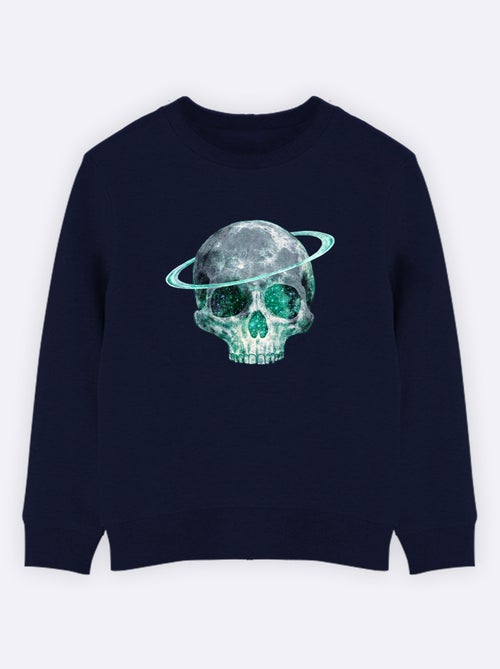Sweat Enfant COSMIC SKULL GREEN - Kiabi