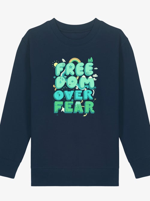 Sweat Enfant FREEDOM OVER FEAR - Kiabi Sweat Enfant FREEDOM OVER FEAR - Kiabi