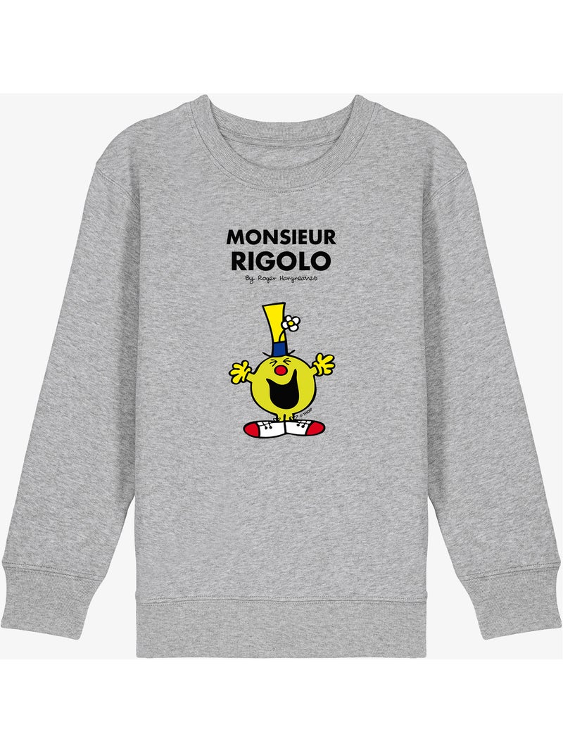 Sweat Enfant MONSIEUR RIGOLO Gris chiné - Kiabi