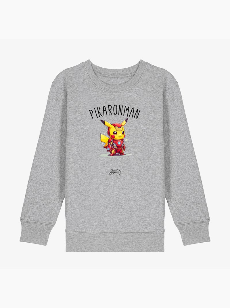 Sweat Enfant PIKARONMAN Gris chiné - Kiabi