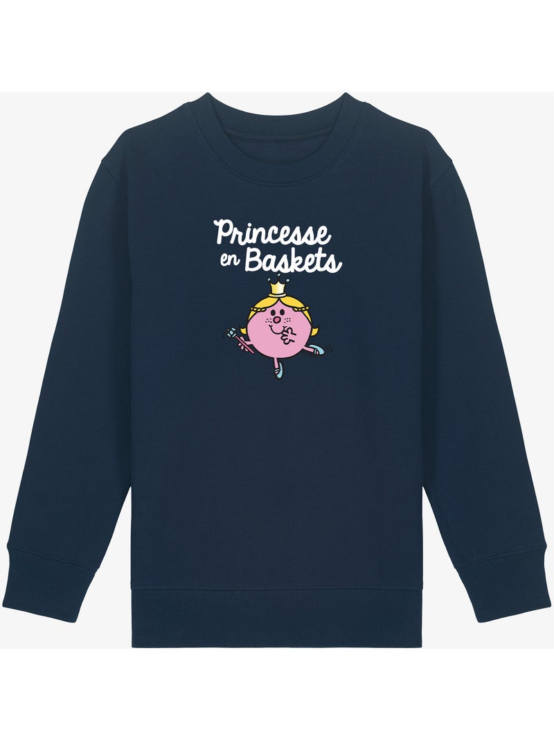 Sweat Enfant PRINCESSE EN BASKET Bleu marine - Kiabi
