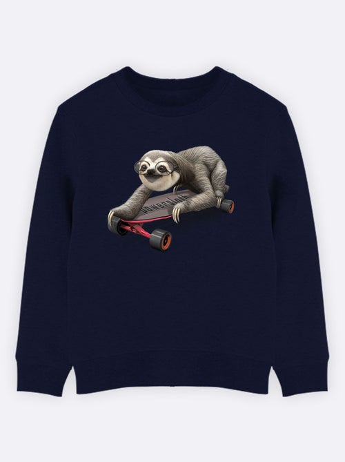 Sweat Enfant SKATEBOARD SLOTH - Kiabi Sweat Enfant SKATEBOARD SLOTH - Kiabi