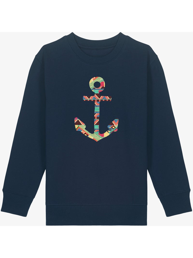 Sweat Enfant YOU MAKE ME HOME Bleu marine - Kiabi