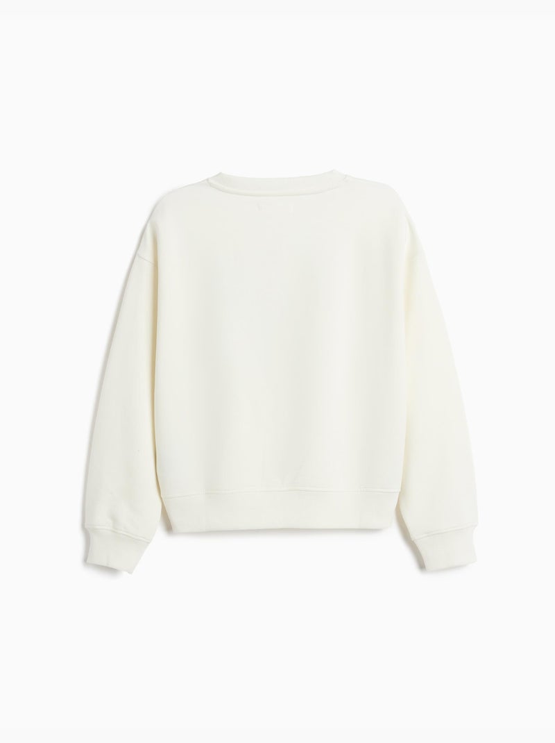 Sweat éponge, mo fashion Blanc - Kiabi