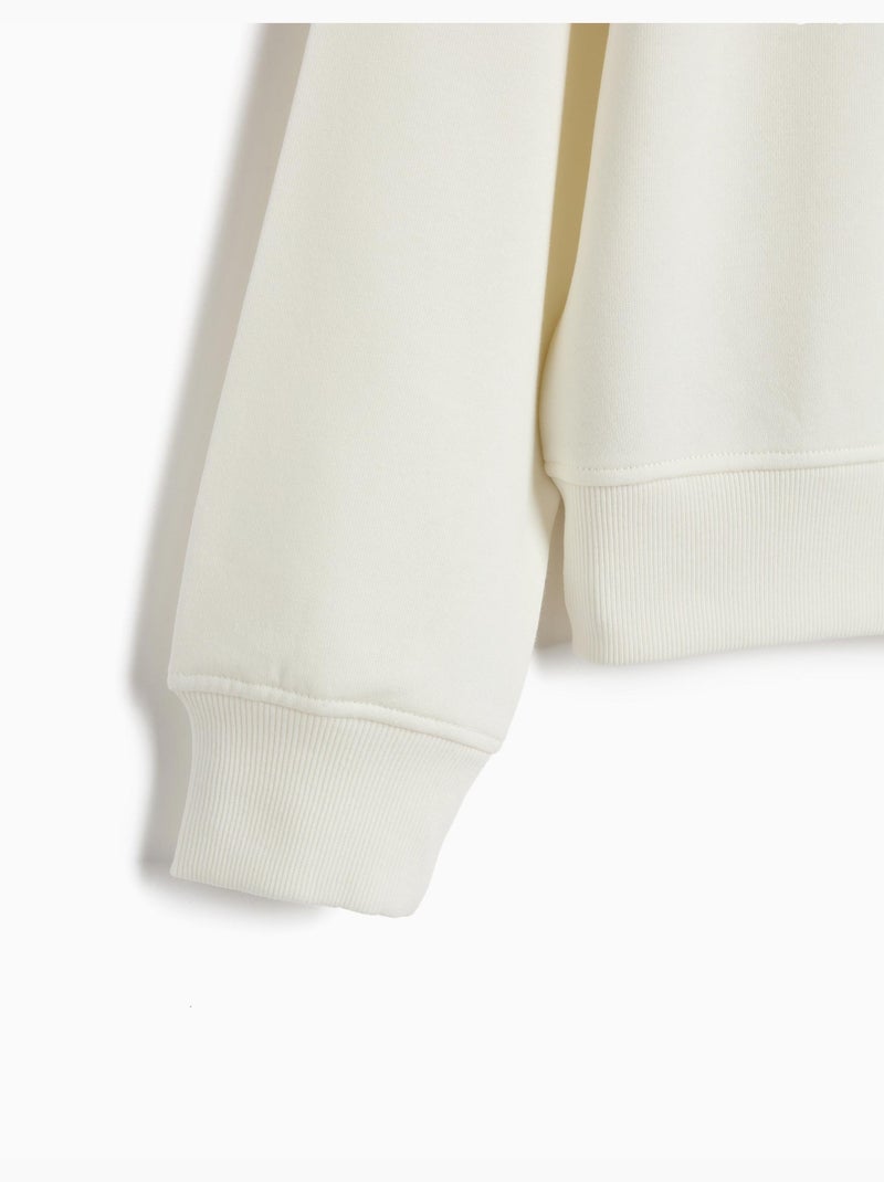 Sweat éponge, mo fashion Blanc - Kiabi