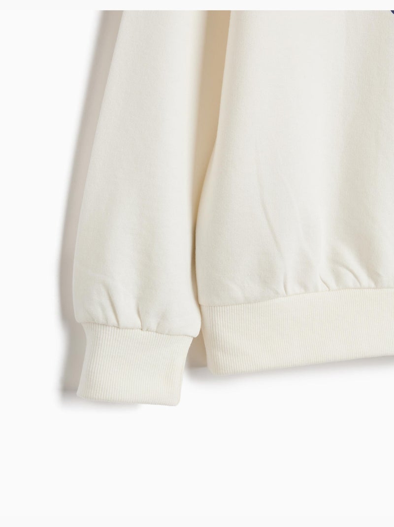 Sweat éponge, mo fashion Blanc - Kiabi