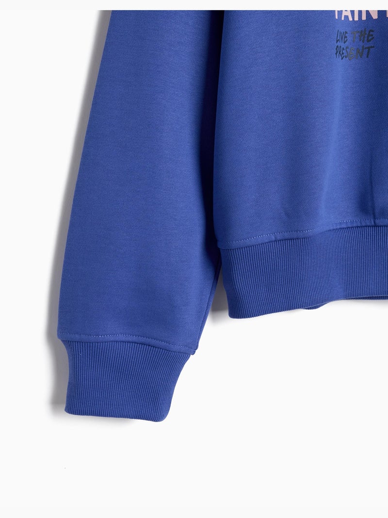 Sweat éponge, mo fashion Bleu - Kiabi