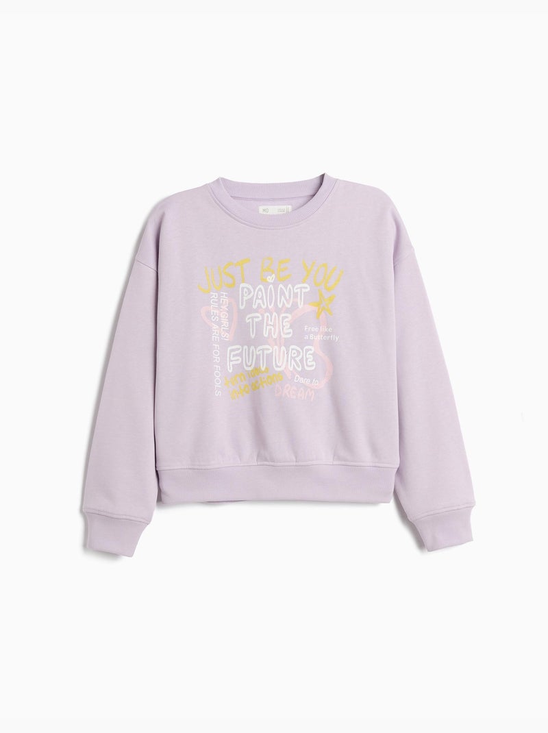 Sweat éponge, mo fashion Mauve lilas - Kiabi
